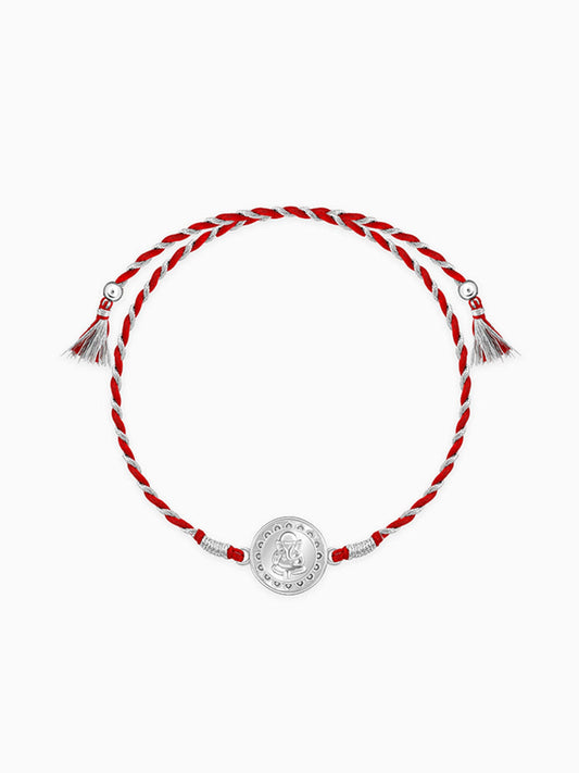 Silver Mandala Ganesha Rakhi