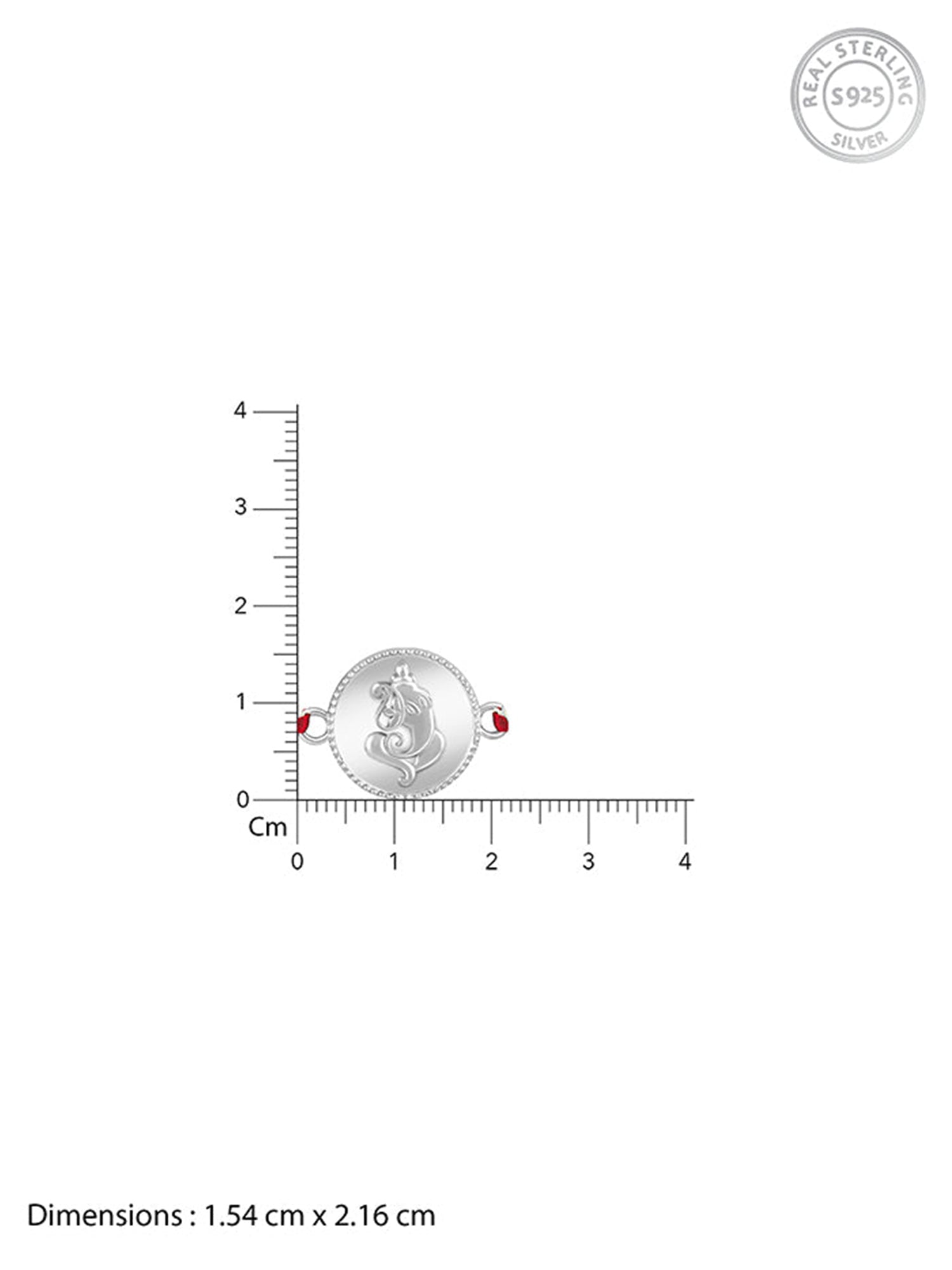 Silver Coin Ganesha Rakhi