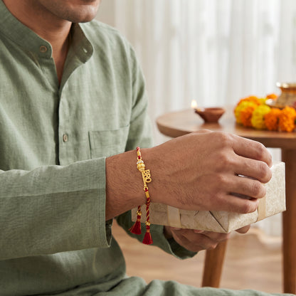 Golden My Bro Rakhi Combo (Set of 2)