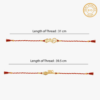Golden My Bro Rakhi Combo (Set of 2)