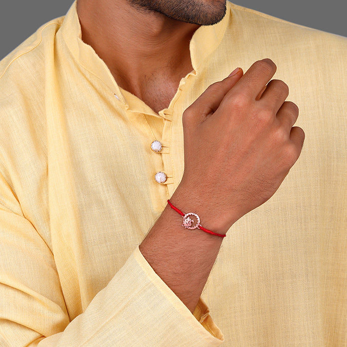 rose gold rakhi