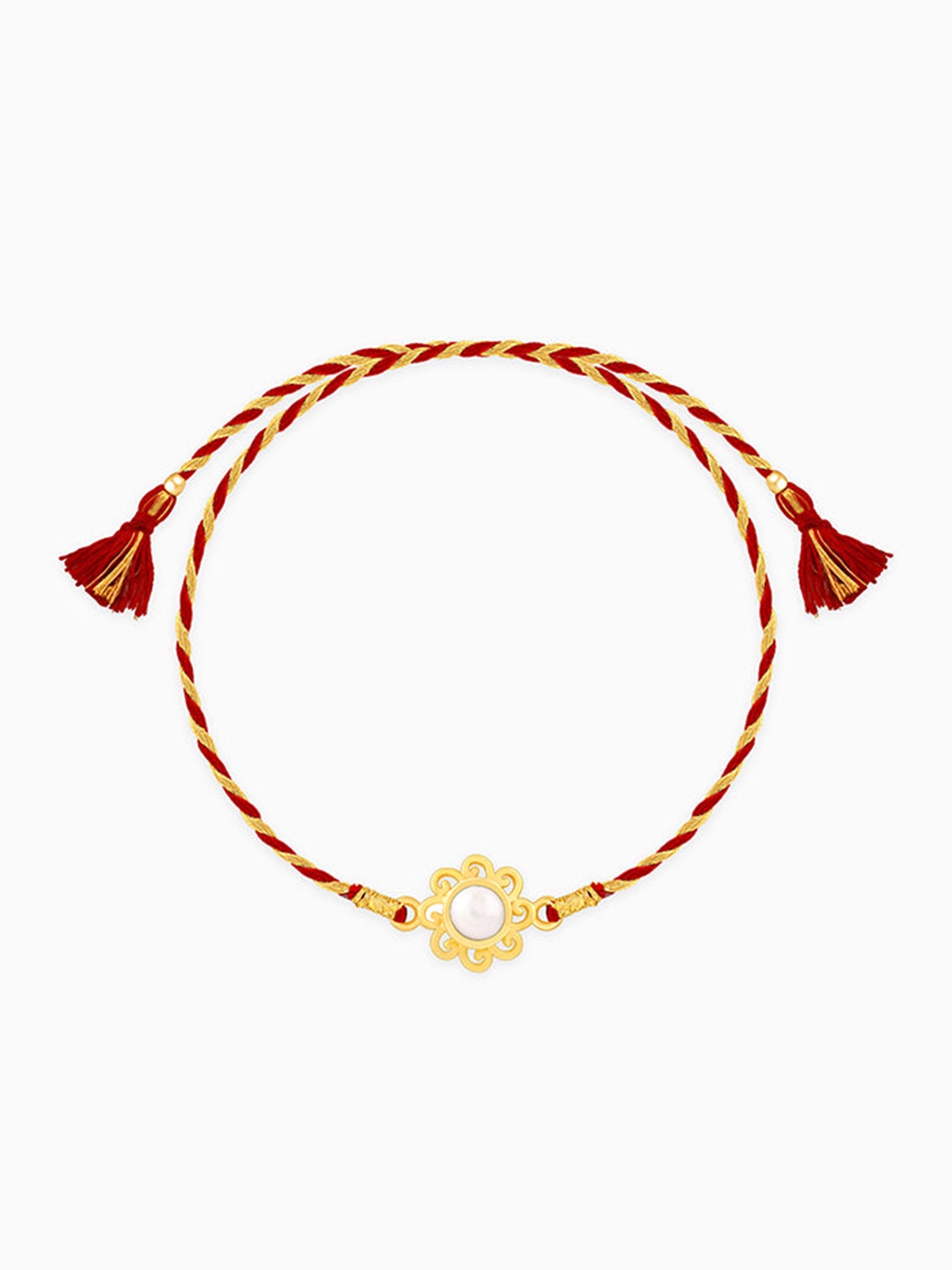 Gold Pearl Love Rakhi