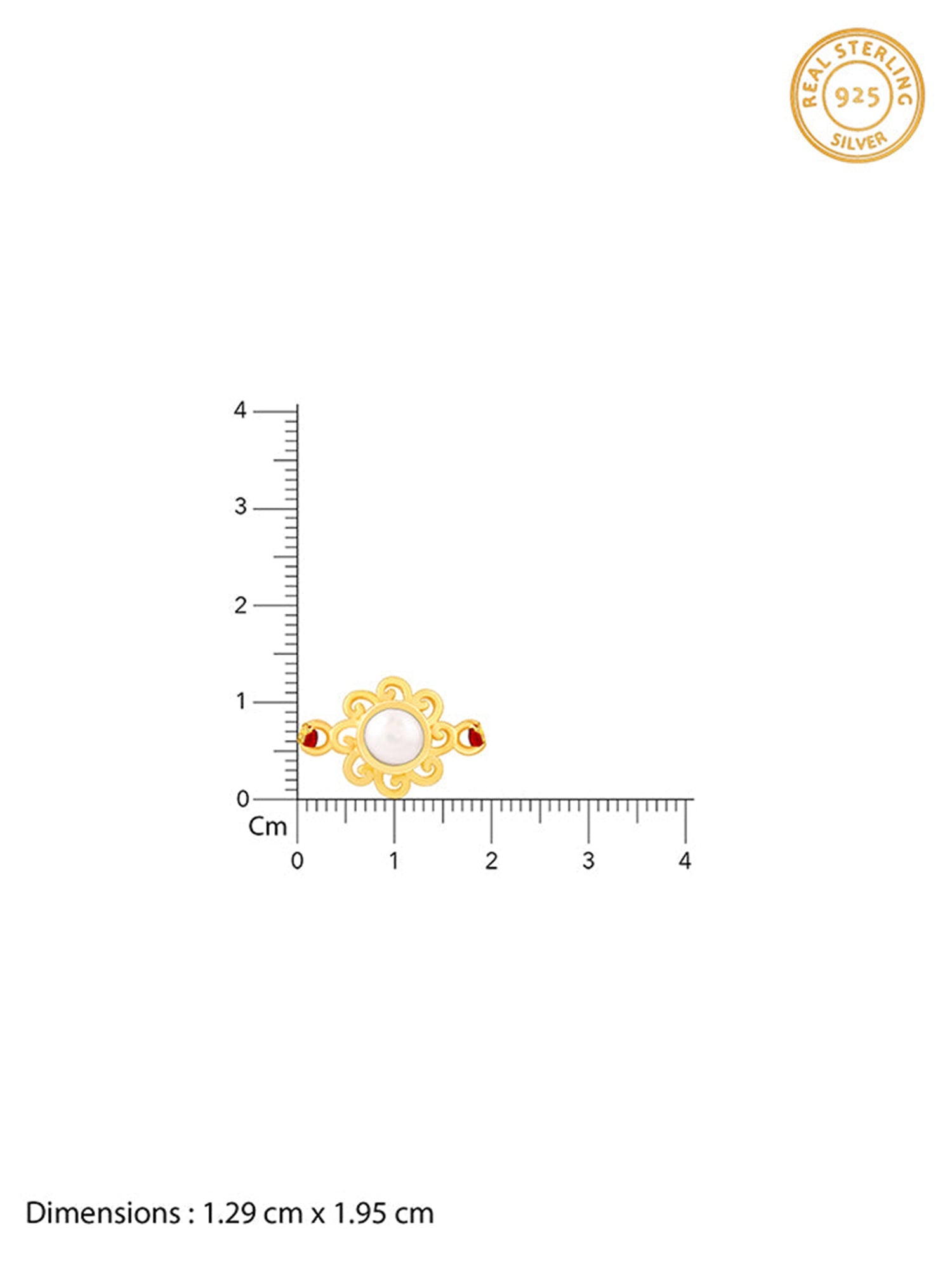 Gold Pearl Love Rakhi