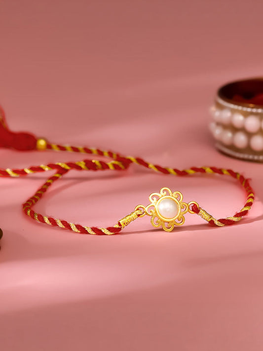 Gold Pearl Love Rakhi