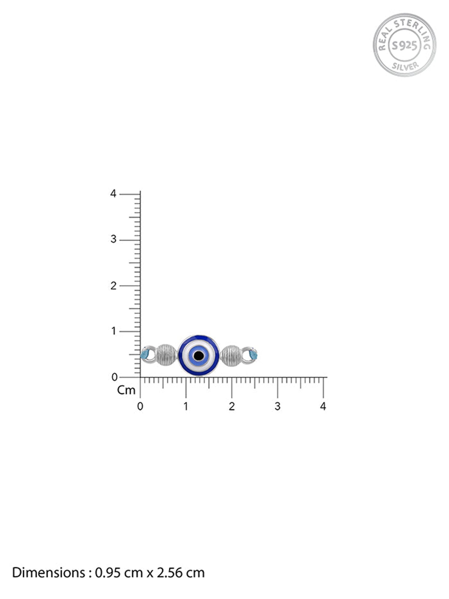 Silver Classic Evil Eye Rakhi