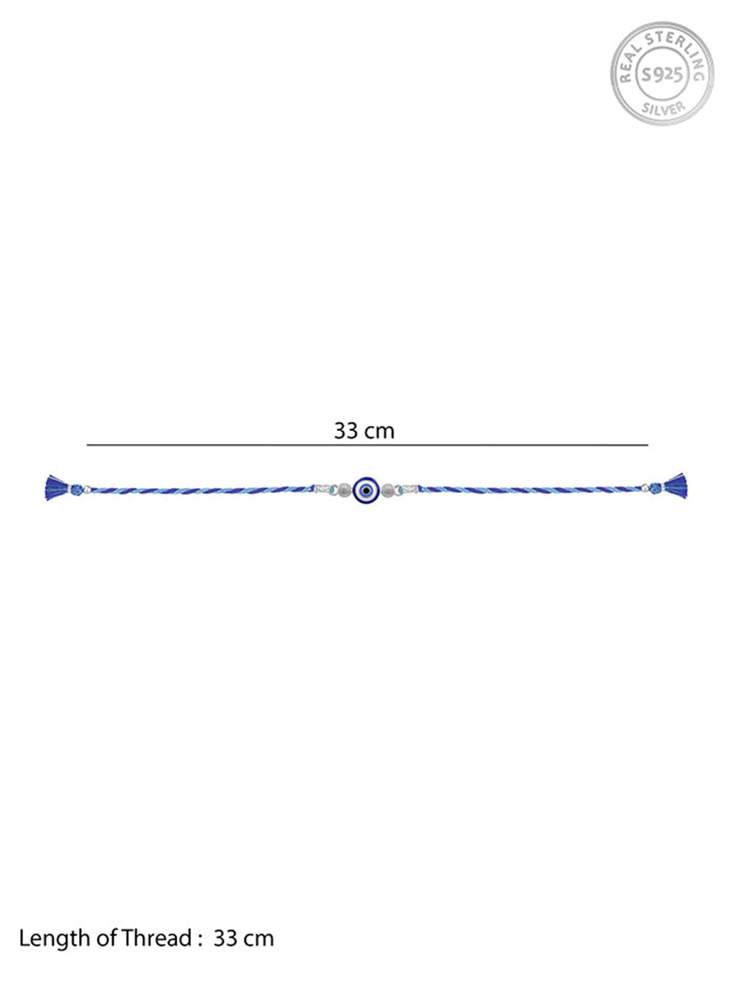 Silver Classic Evil Eye Rakhi