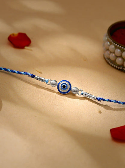 Silver Classic Evil Eye Rakhi