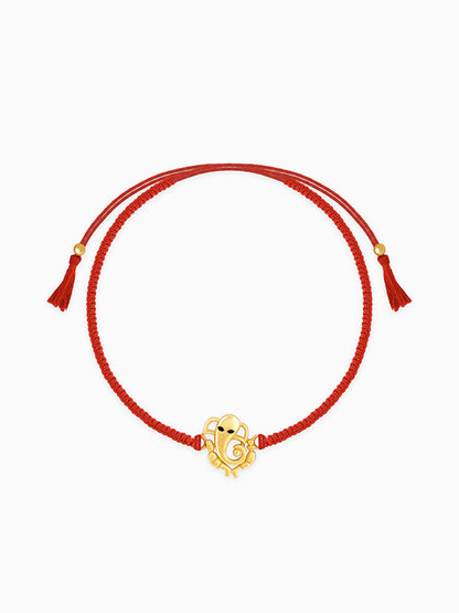 Golden Veera Ganapati Rakhi