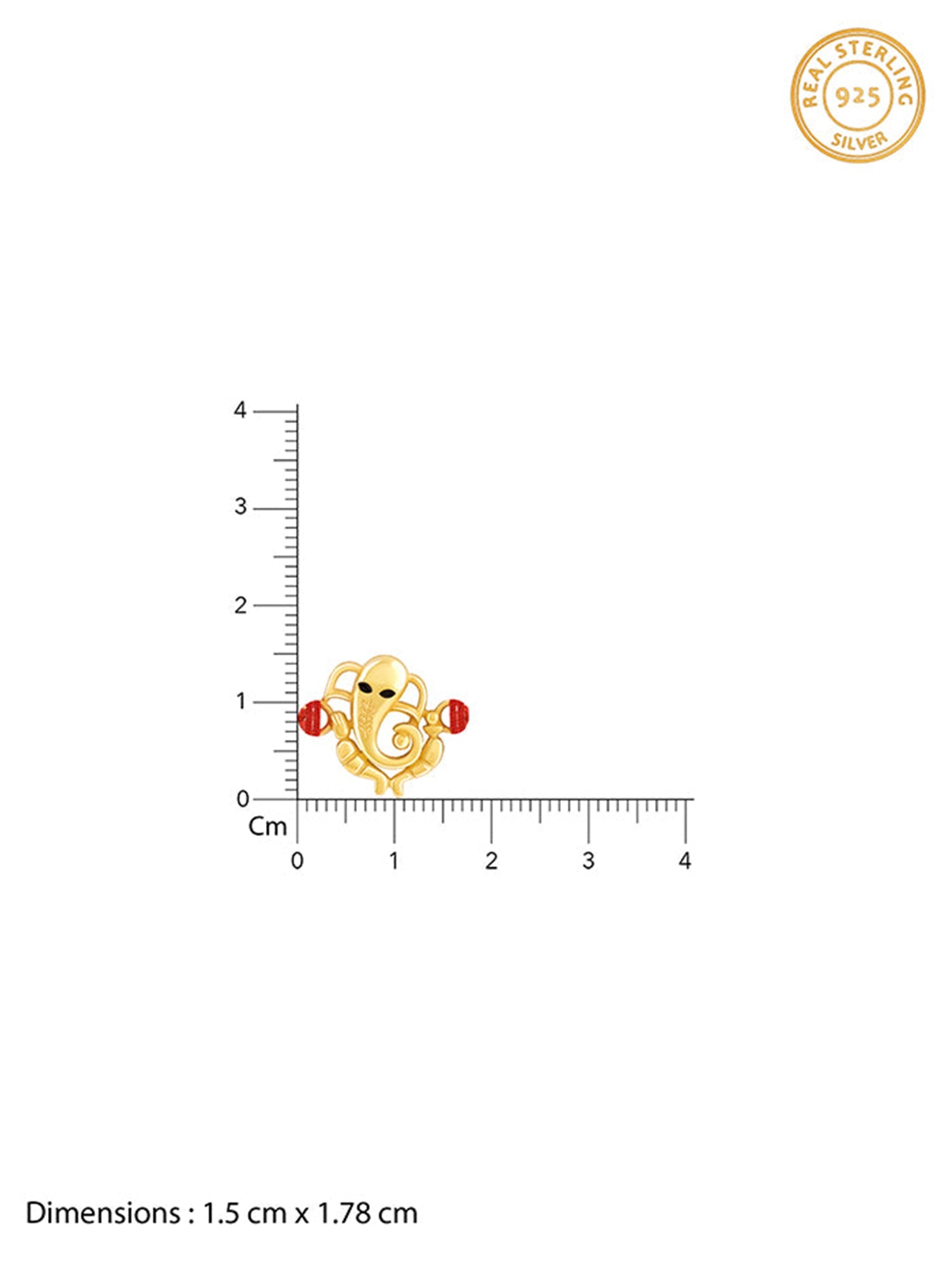 Golden Veera Ganapati Rakhi