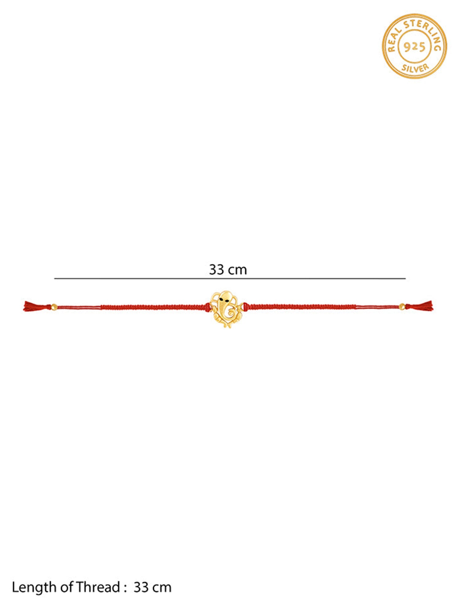 Golden Veera Ganapati Rakhi