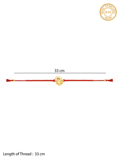 Golden Veera Ganapati Rakhi