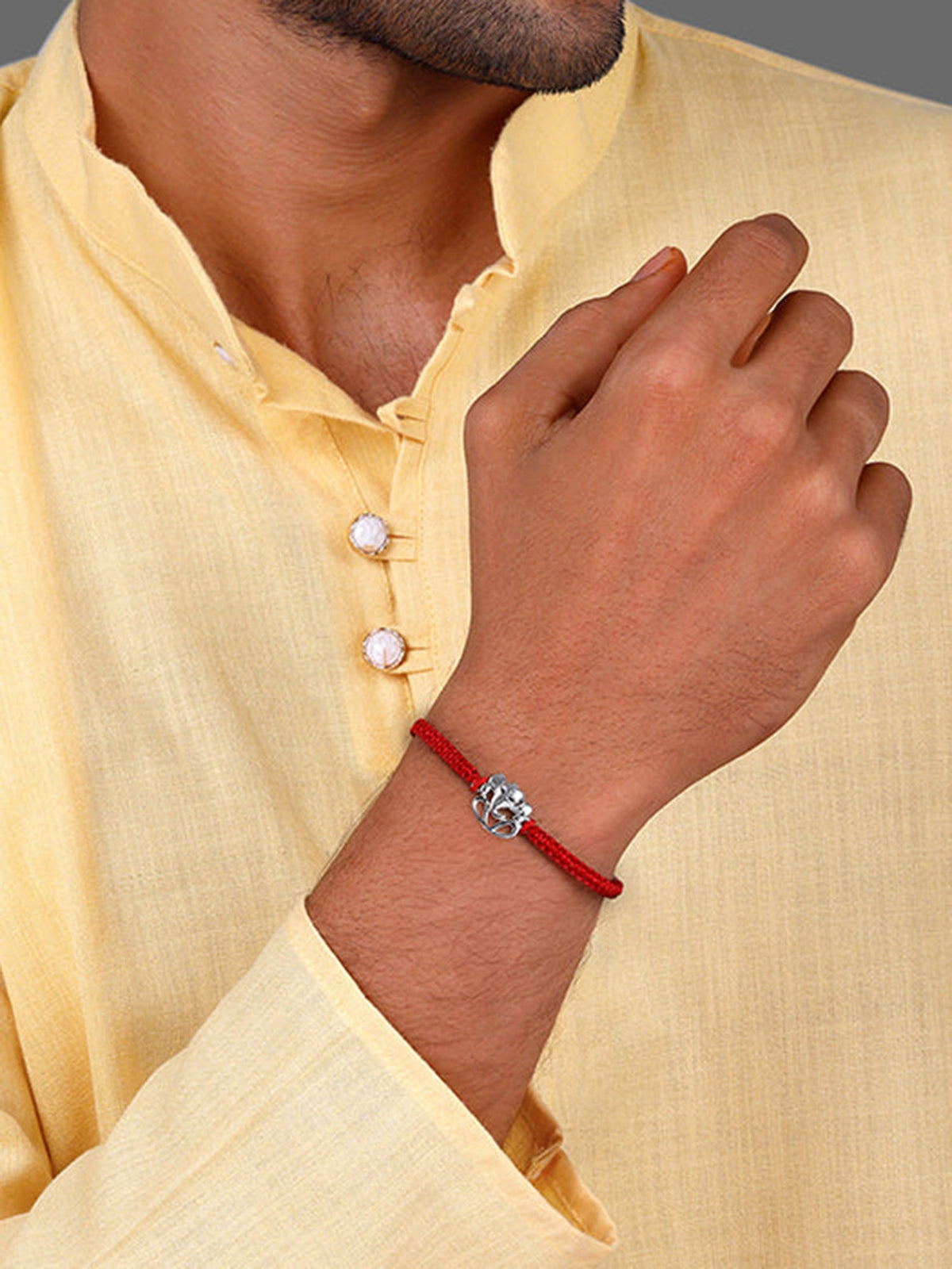 Silver Gajanana Rakhi