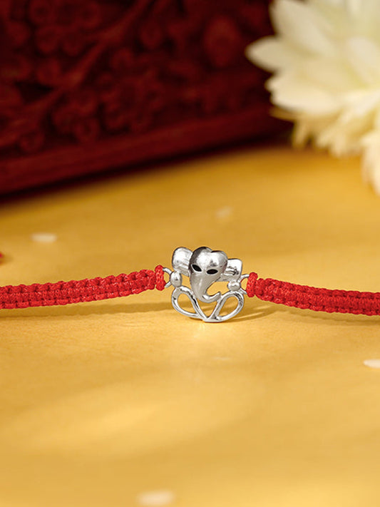 Silver Gajanana Rakhi