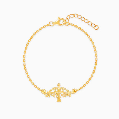 Golden Classic Jai Shree Ram Bracelet Rakhi