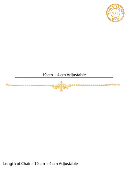 Golden Classic Jai Shree Ram Bracelet Rakhi