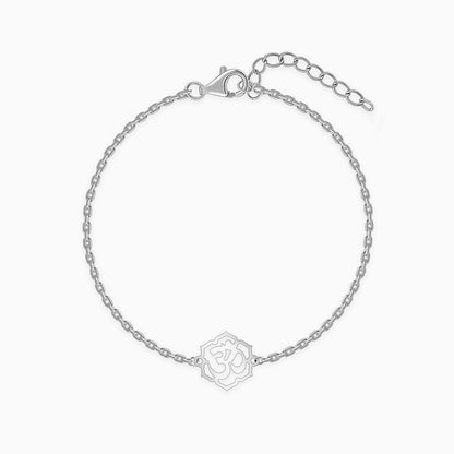 Silver Om Namo Bracelet Rakhi