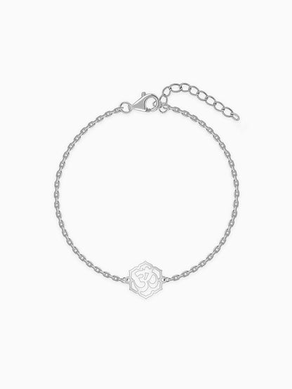 Silver Om Namo Bracelet Rakhi