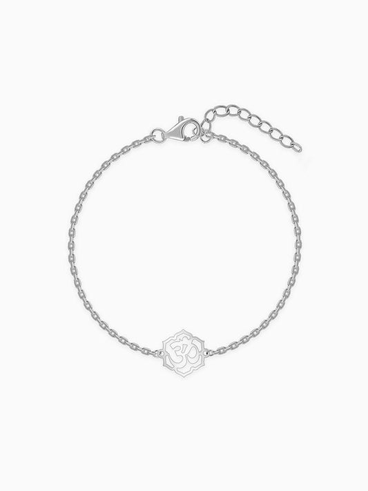 Silver Om Namo Bracelet Rakhi