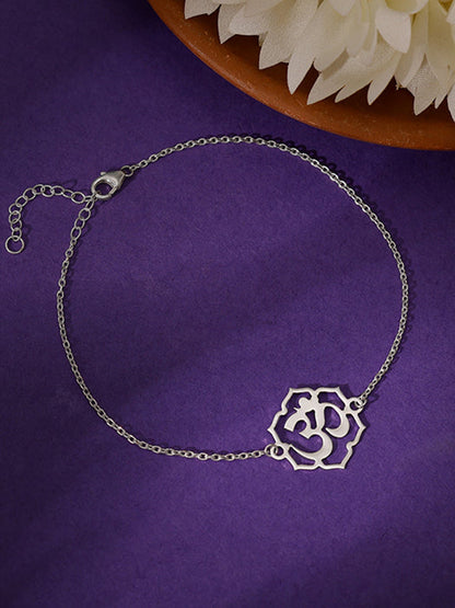 Silver Om Namo Bracelet Rakhi