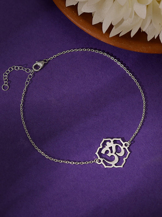 Silver Om Namo Bracelet Rakhi