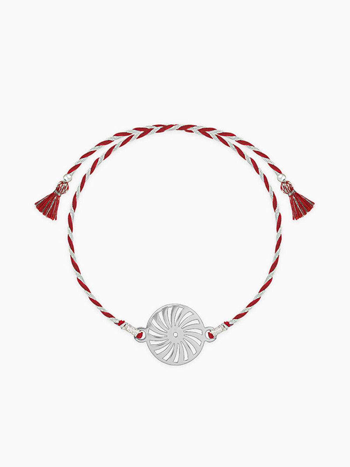 Silver Pinwheel Rakhi