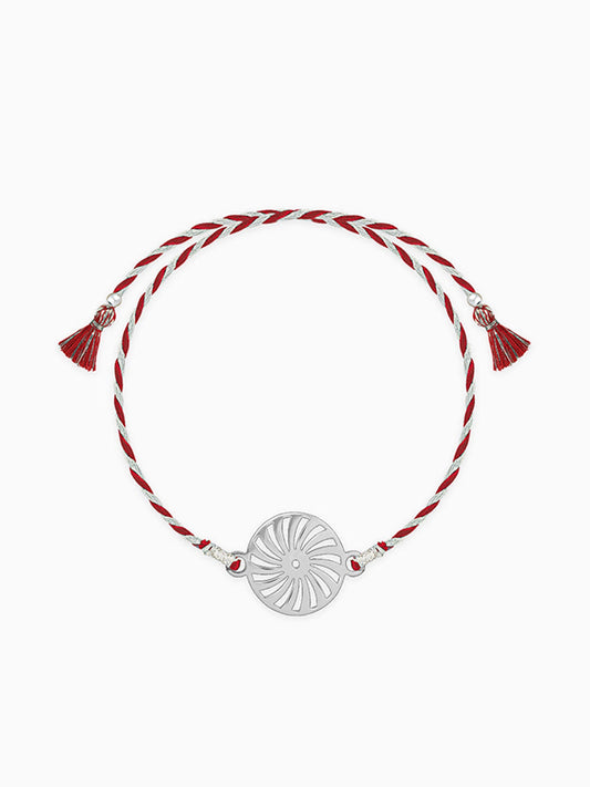 Silver Pinwheel Rakhi