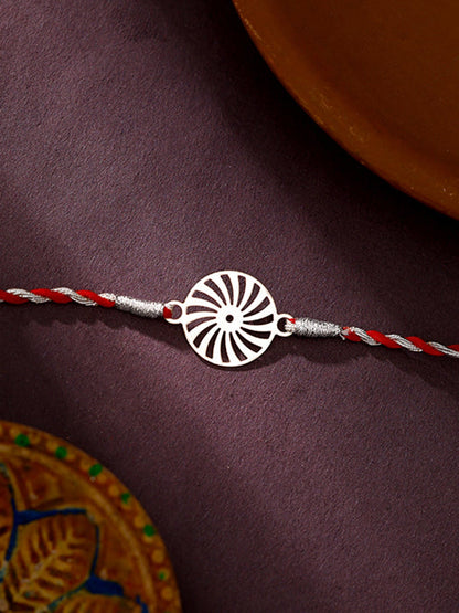 Silver Pinwheel Rakhi