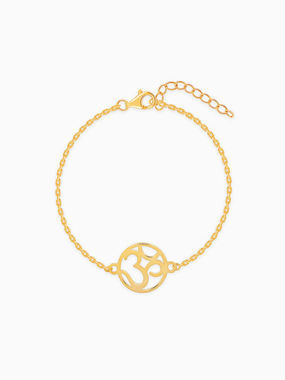 Golden Aum Bracelet Rakhi
