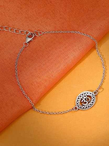 Silver Om Bracelet Rakhi