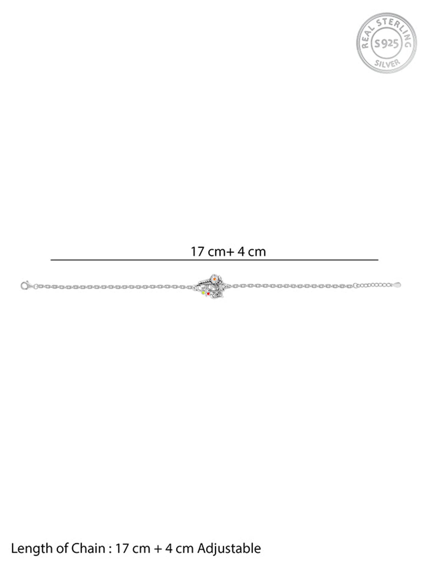 Silver Jai Shree Ram Bracelet Rakhi