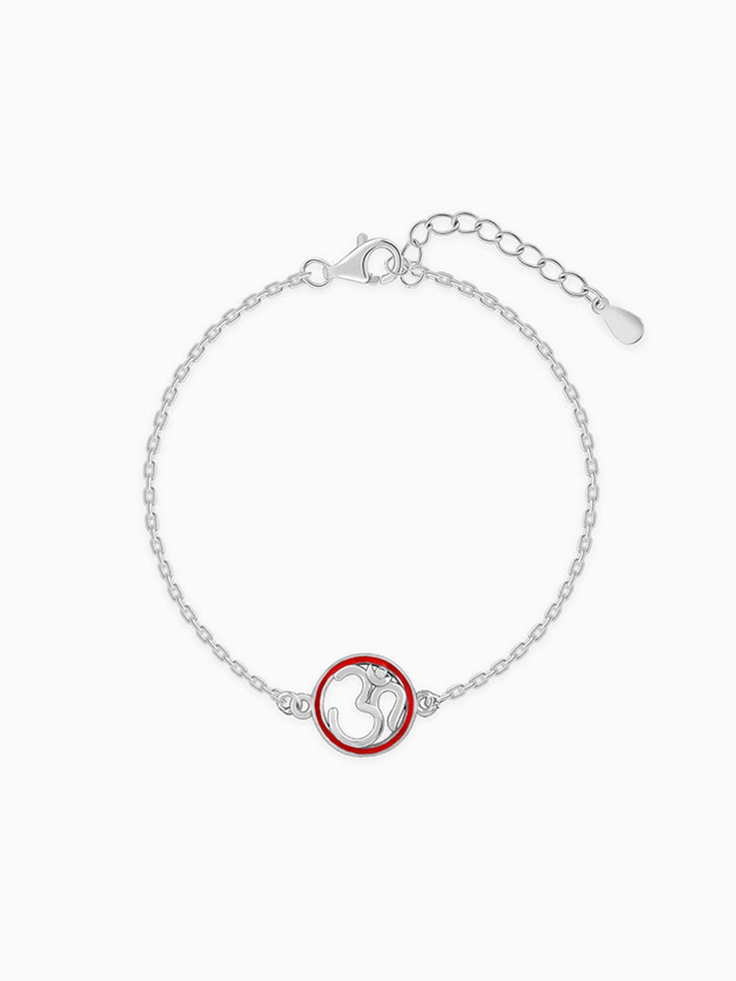 Silver Classic Om Bracelet Rakhi