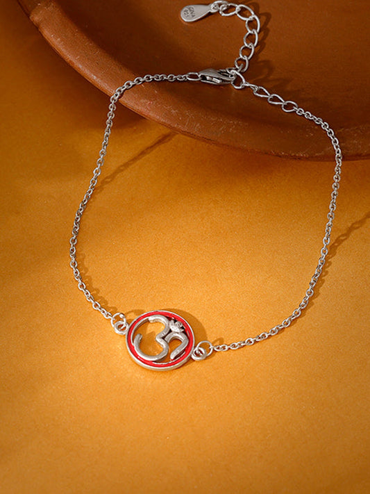 Silver Classic Om Bracelet Rakhi