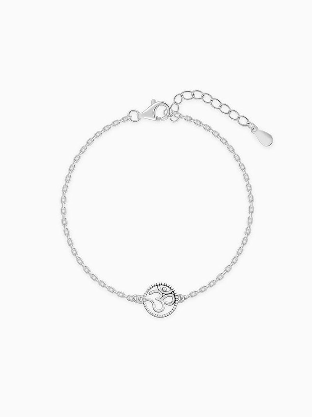 Silver Vintage Om Bracelet Rakhi