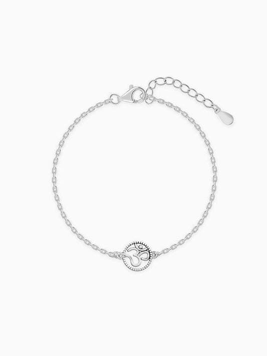 Silver Vintage Om Bracelet Rakhi