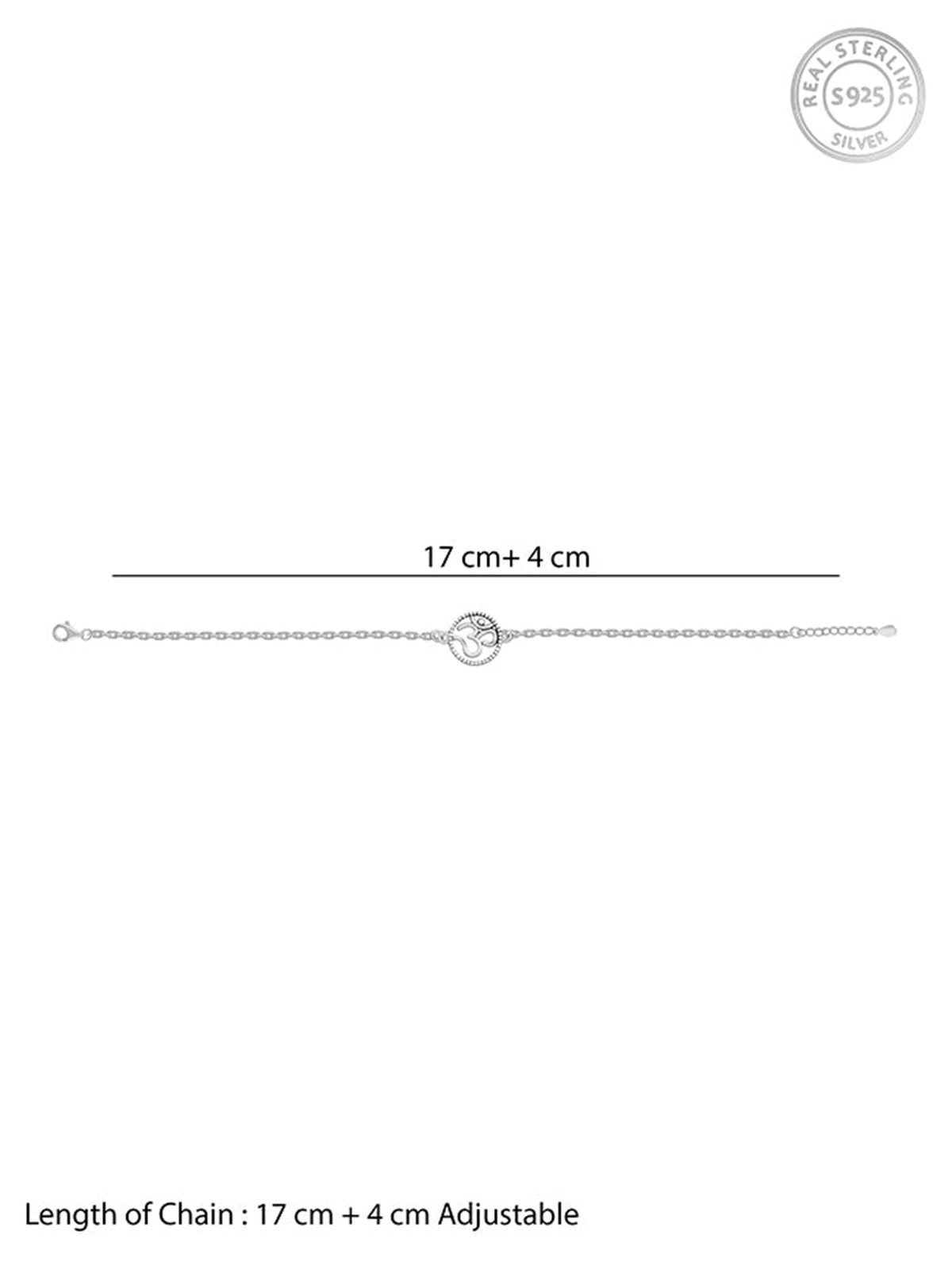 Silver Vintage Om Bracelet Rakhi