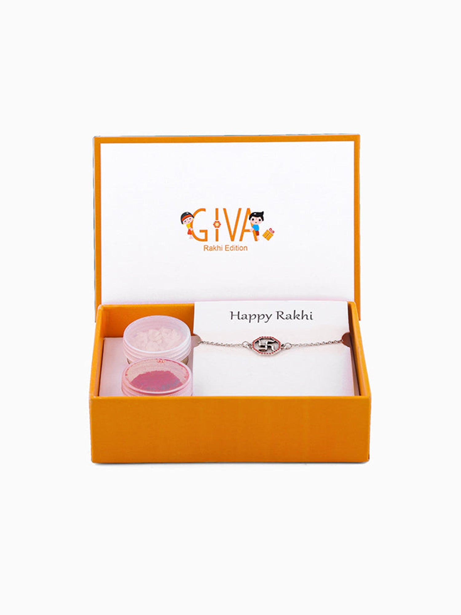 Silver Vintage Swastik Bracelet Rakhi