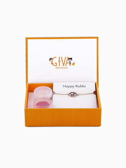 Silver Vintage Swastik Bracelet Rakhi