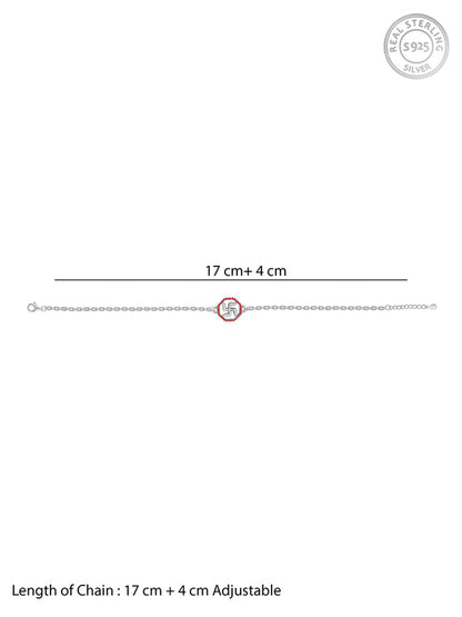 Silver Vintage Swastik Bracelet Rakhi