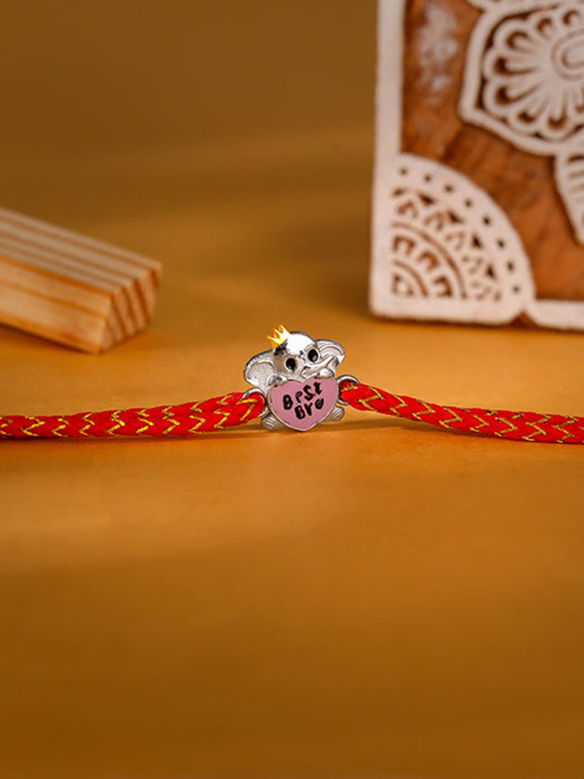 Silver and Golden Baby Calf Kid's Rakhi