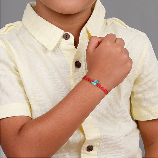 Silver Blue Ellie Rakhi For Kids