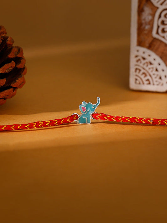 Silver Blue Ellie Rakhi For Kids