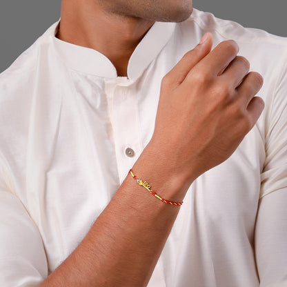 Golden Hanuman Gadha Rakhi