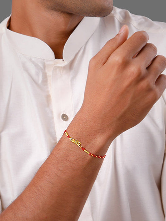 Golden Hanuman Gadha Rakhi