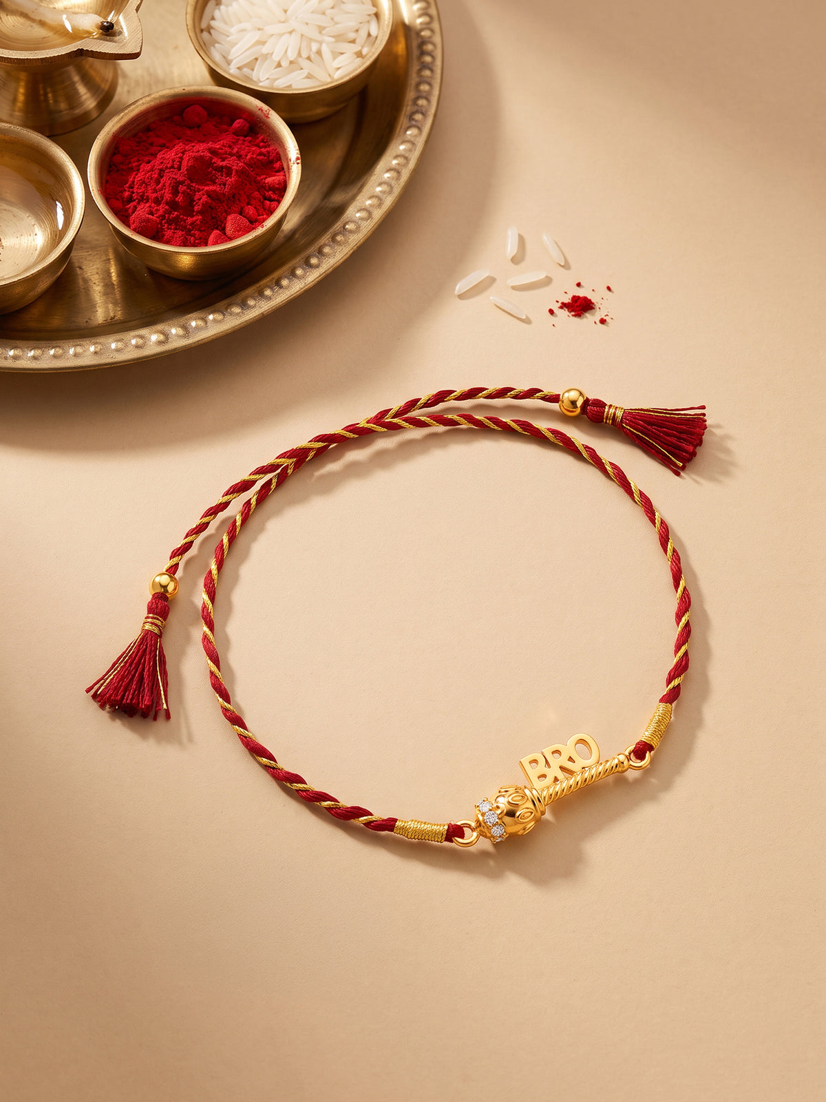 Golden Hanuman Gadha Rakhi