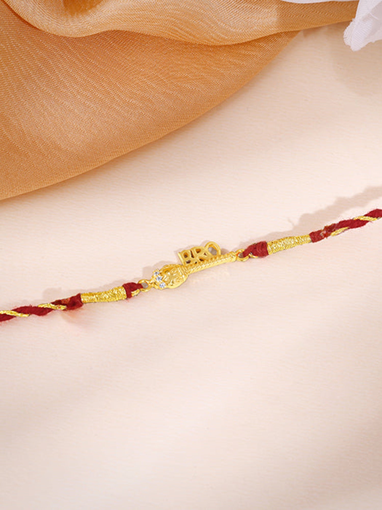 Golden Hanuman Gadha Rakhi