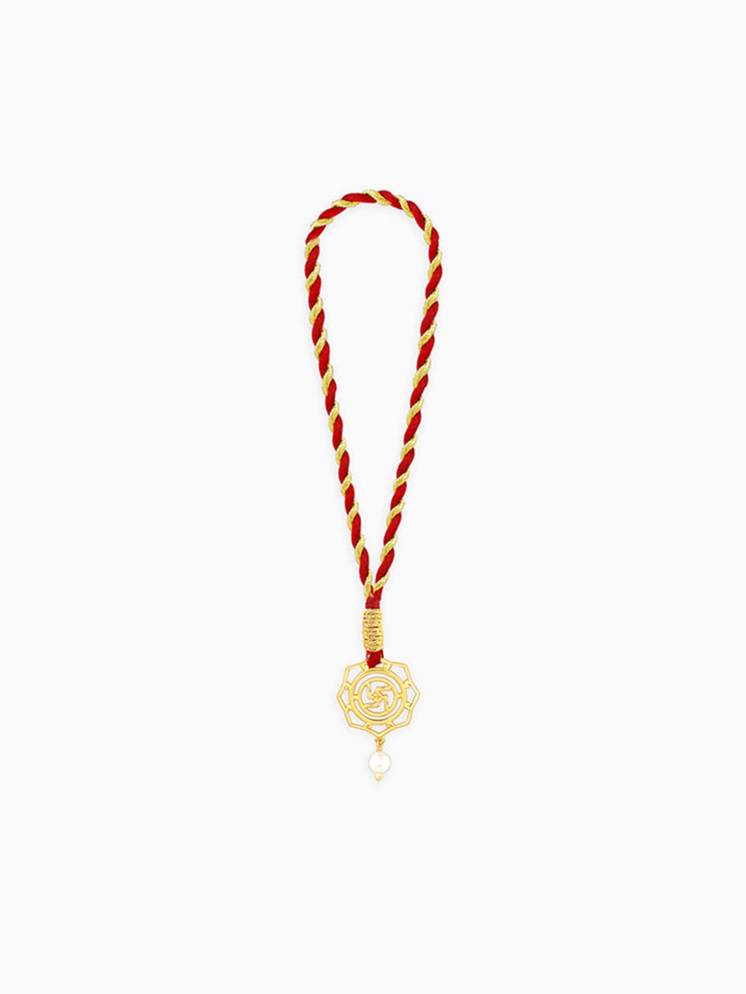 Golden Divya Swastik Lumba Rakhi