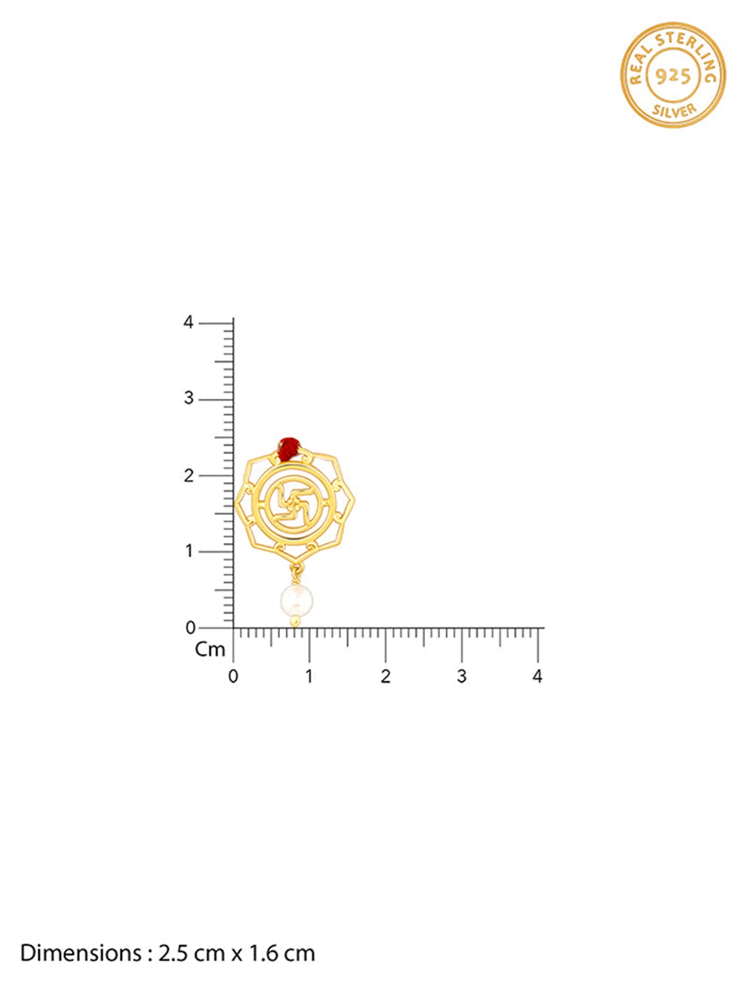 Golden Divya Swastik Lumba Rakhi