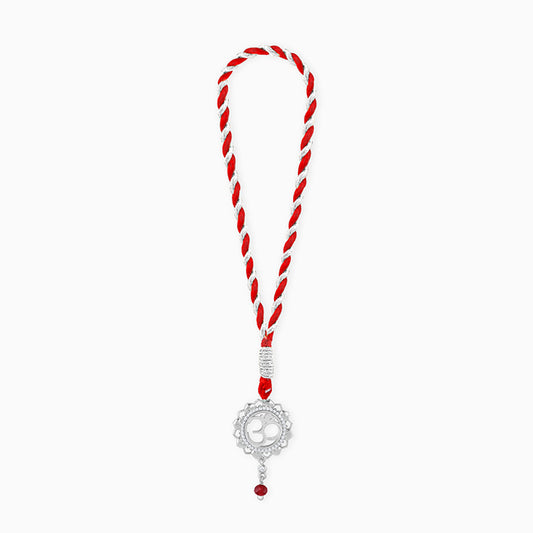 Silver Om Mandala Lumba Rakhi
