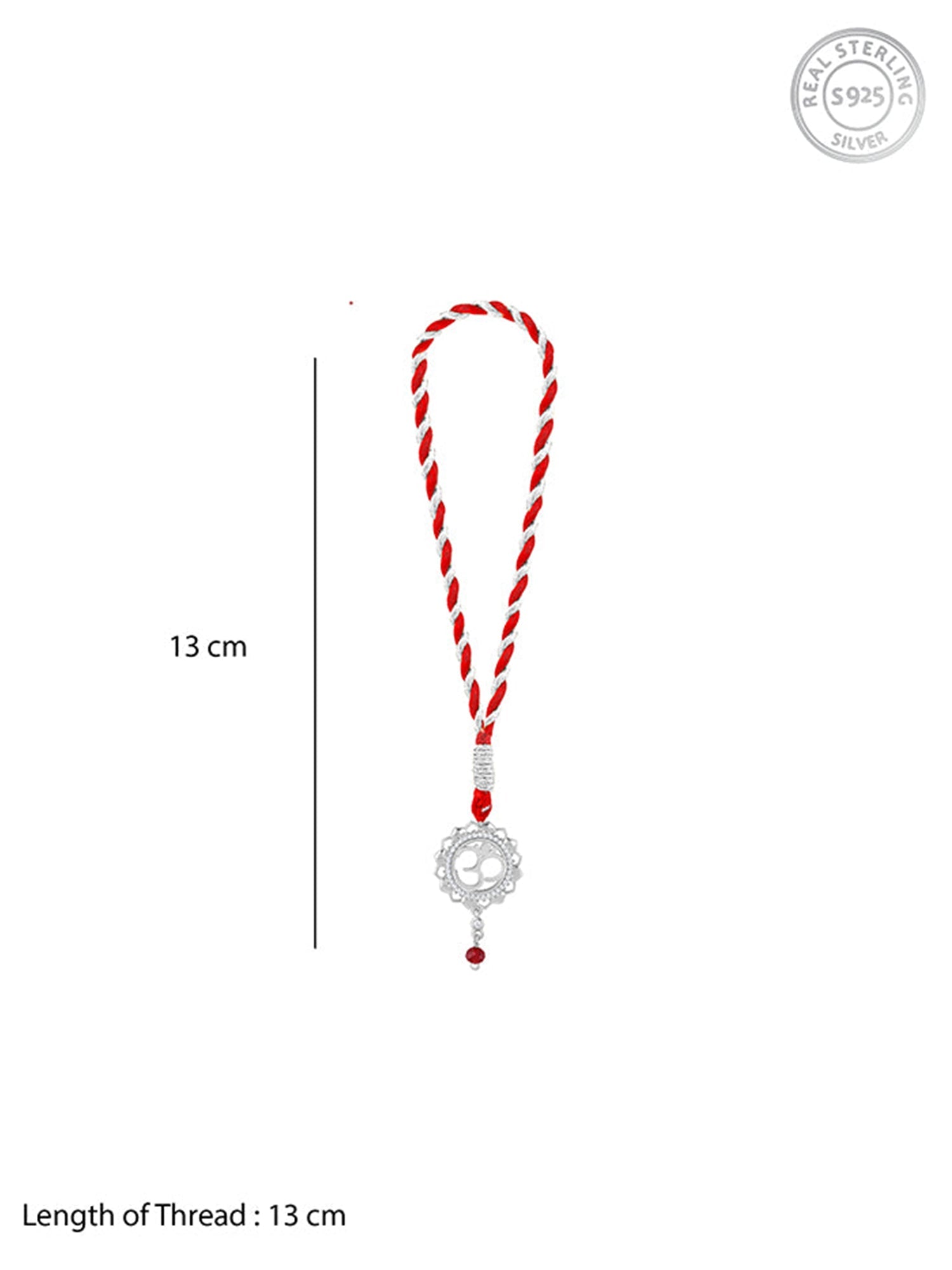 Silver Om Mandala Lumba Rakhi