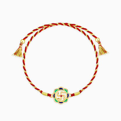 Golden Shubh Swastik Rakhi